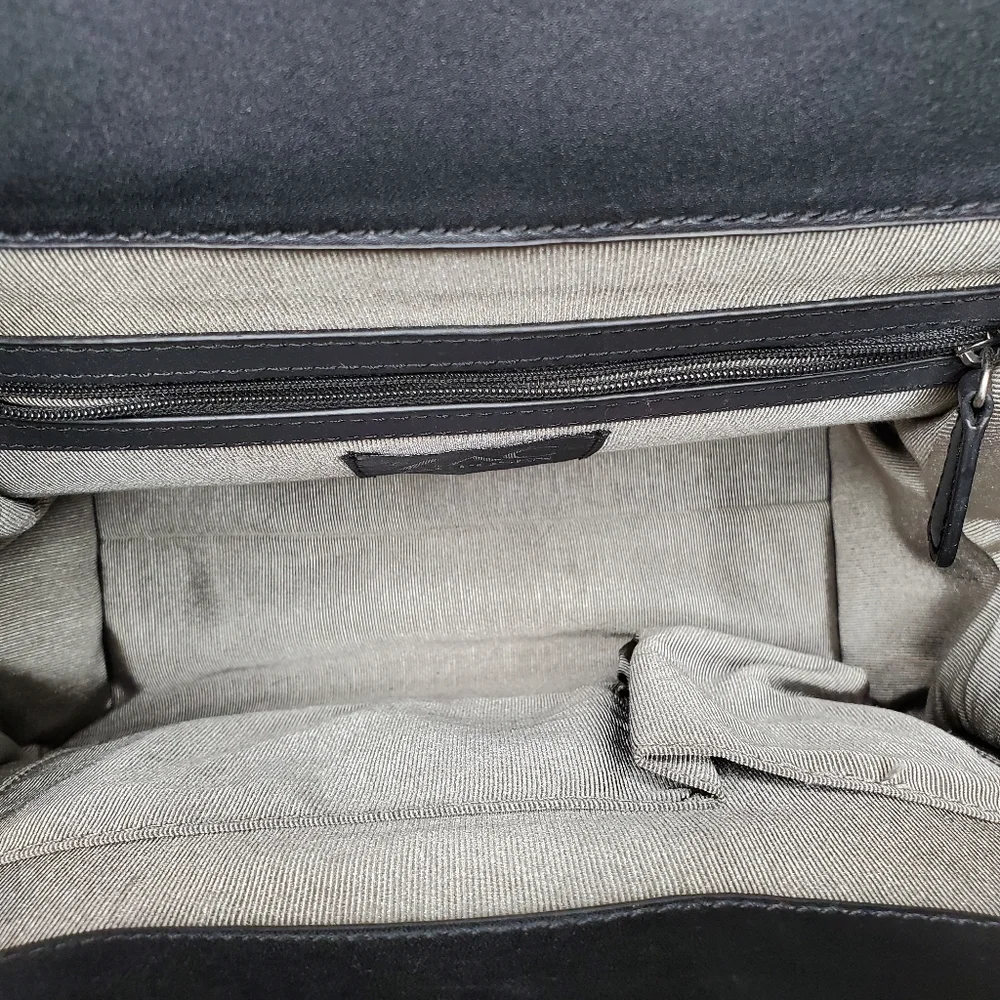 Zac Posen Black and Gunmetal Eartha Satchel